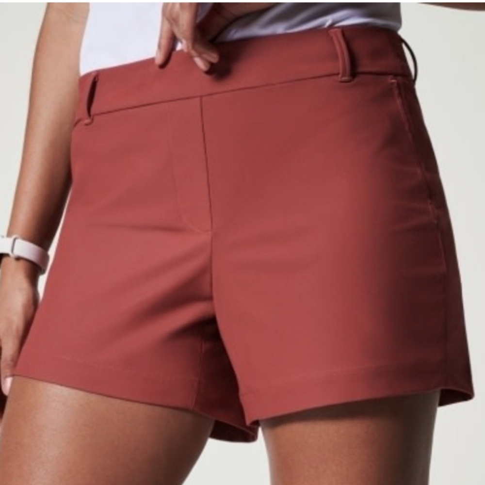NWT Spanx Sunshine Shorts Washed Red UPF 50 L